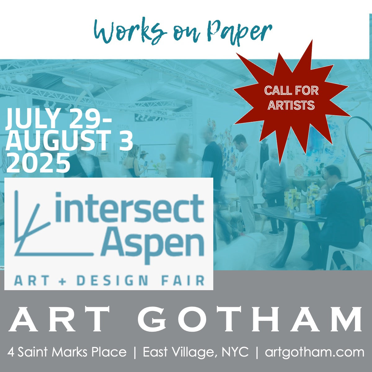 Intersect Aspen, Art + Design Fair | 5 12x18 inches Works on Paper | July 29 - Aug 3, 2025
