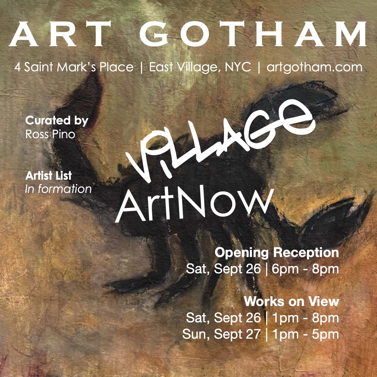 Call to Artists- VILLAGE ArtNow Submission fee
